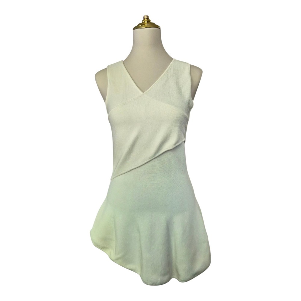 Sachin &‎ Babi Noir Jarabacao Ivory Sleeveless Knit Fit & Flare Dress Size Small